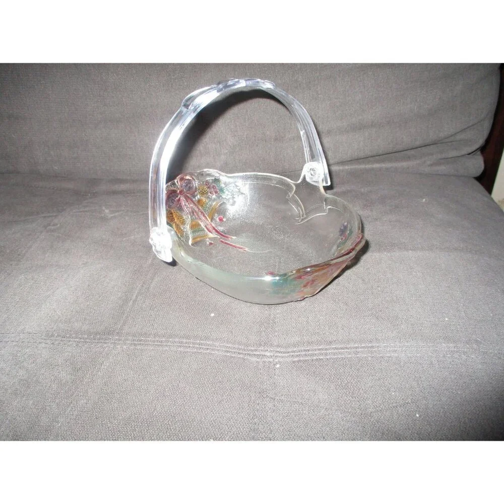 Festive Bells Basket Handle by‎ Mikasa Christmas Holiday glass resin